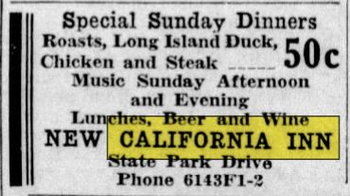 California Inn - May 22 1938 Article